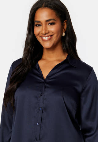 Lillyanna satin shirt dress
