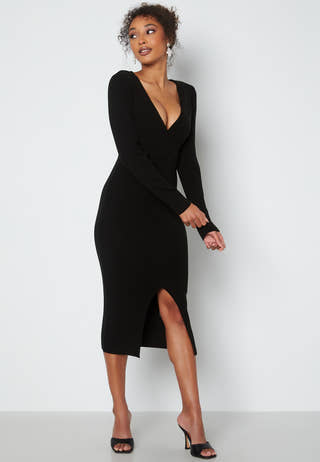 Lima knitted wrap dress