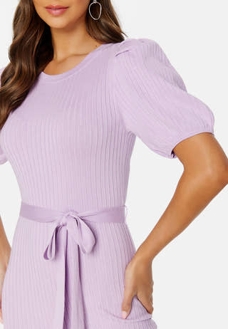 Linnelle knitted puff sleeve dress