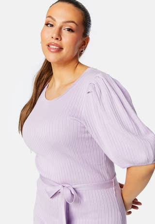 Linnelle knitted puff sleeve dress