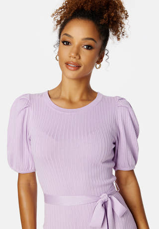 Linnelle knitted puff sleeve dress