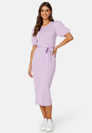 Linnelle knitted puff sleeve dress