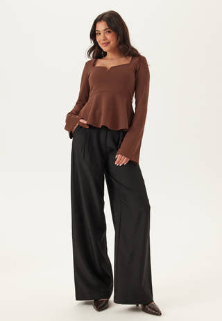 Long Sleeve Peplum Top