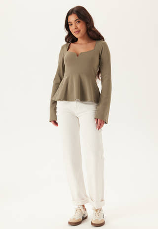 Long Sleeve Peplum Top