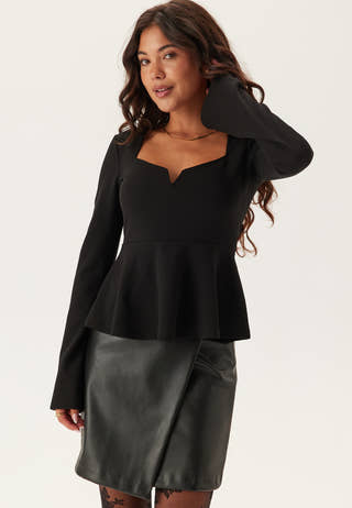 Long Sleeve Peplum Top