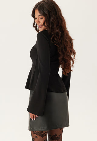 Long Sleeve Peplum Top