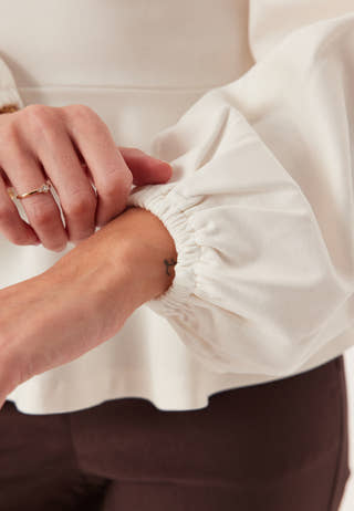 Long Sleeve Peplum Top