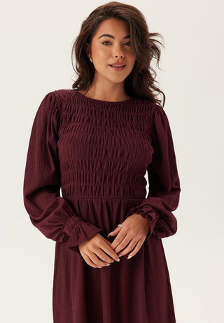 Structure Long Sleeve Midi Dress