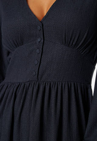 Structure Button Midi Dress