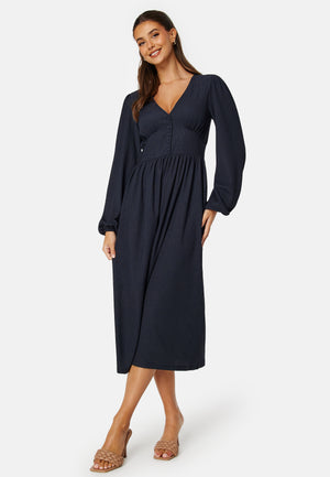 Structure Button Midi Dress