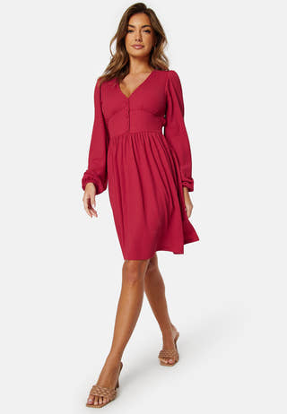 Structure Button Short Dress