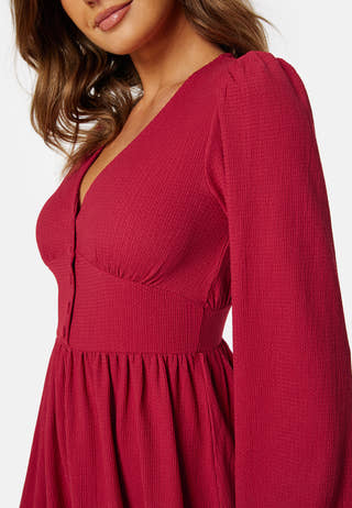 Structure Button Short Dress