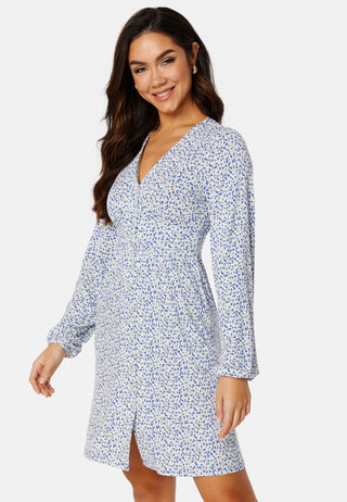 V-neck Short Button Dress