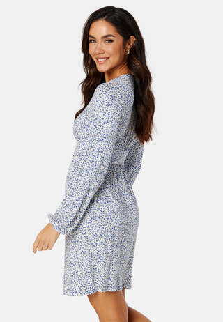 V-neck Short Button Dress