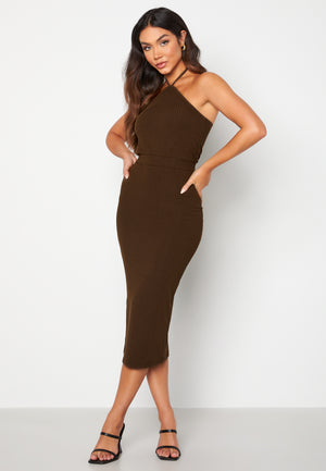 Marion halterneck rib dress