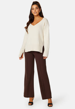Maya v-neck slit sweater