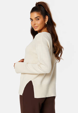 Maya v-neck slit sweater
