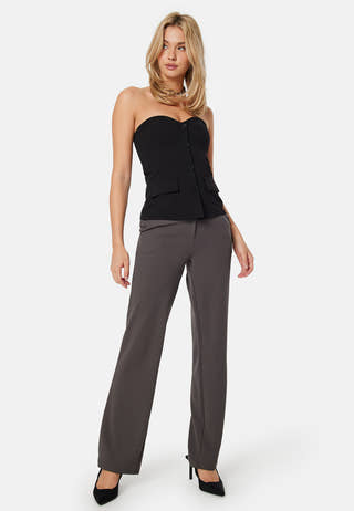 Soft Suit Straight Trousers Petite