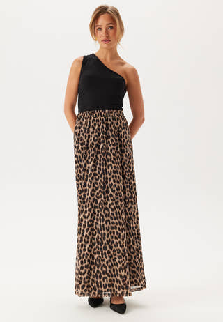 Mesh Wide Maxi Skirt