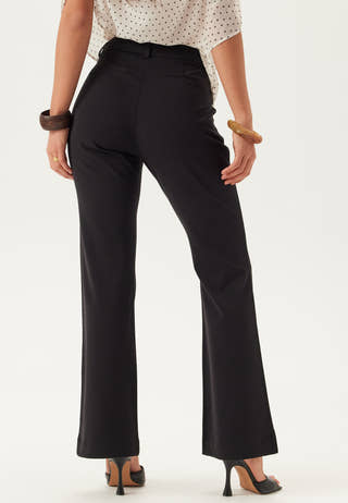 Mid Waist Flared Suit Trousers