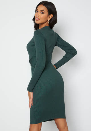Minna knitted front twist dress