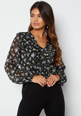 Minty flounce blouse