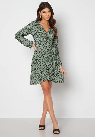 Miriam flounce wrap dress
