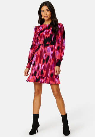 Puff Sleeve Flounce Dress