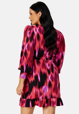 Puff Sleeve Flounce Dress