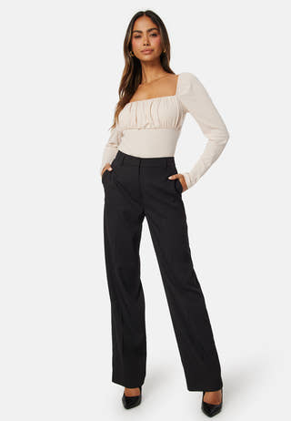 Square Neck Long Sleeve Top