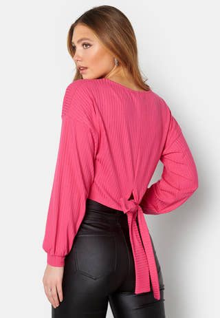 Nicolina long sleeve tie top