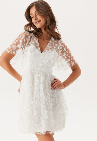 3D Floral V-neck Dress