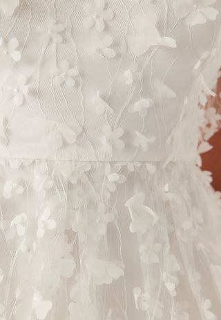 3D Floral V-neck Dress