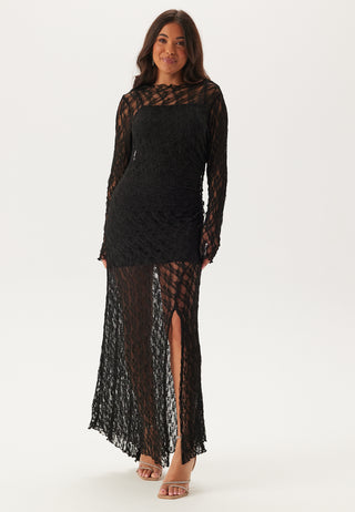 Asymmetric Lace Maxi Dress