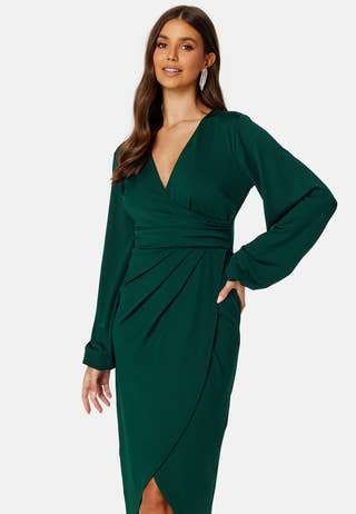 Wrap Stretchy Midi Dress