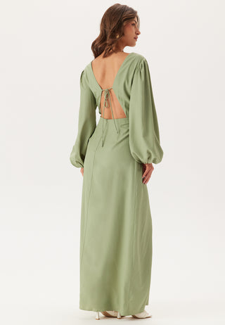 Balloon Sleeve Wrap Gown