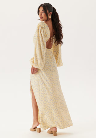 Balloon Sleeve Wrap Gown