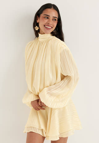 Bow Jacquard Short Dress