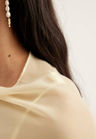 Cape Satin Maxi Dress