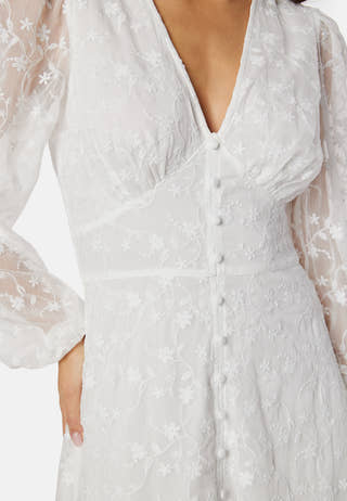 Embroidered Midi Dress