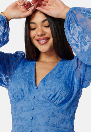 Embroidered Midi Dress