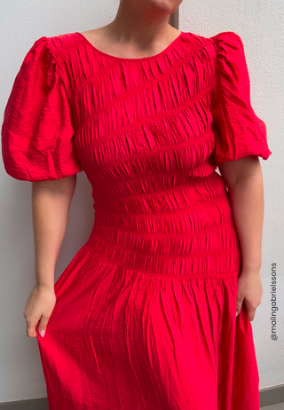 CC Puff Sleeve Smock Dress