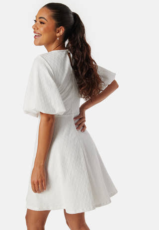 Draped Front Structured Dress