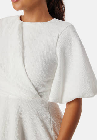 Draped Front Structured Dress