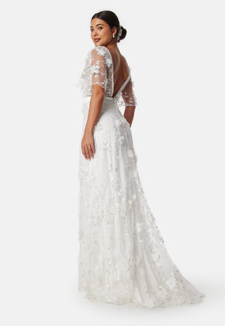 Embroidered Floral Wedding Gown