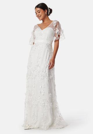 Embroidered Floral Wedding Gown