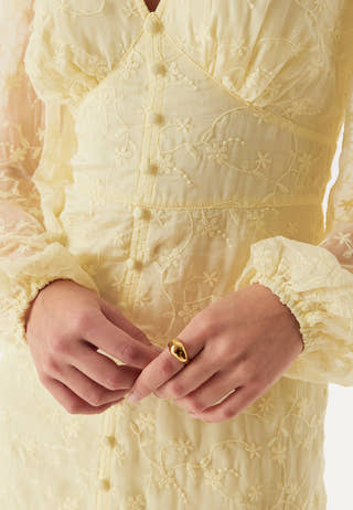 Embroidered Midi Dress