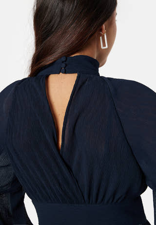 Structured high neck midi dress