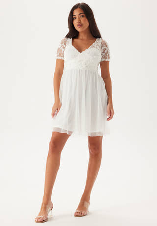Floral V-Neck Short Dress