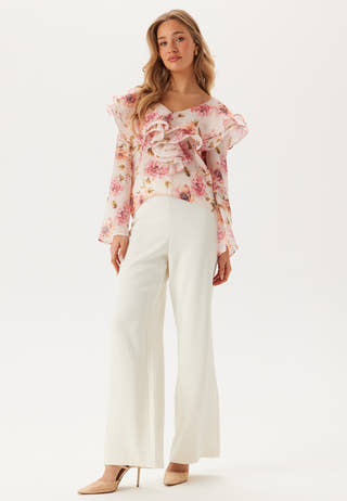 Flounce Sheer Blouse